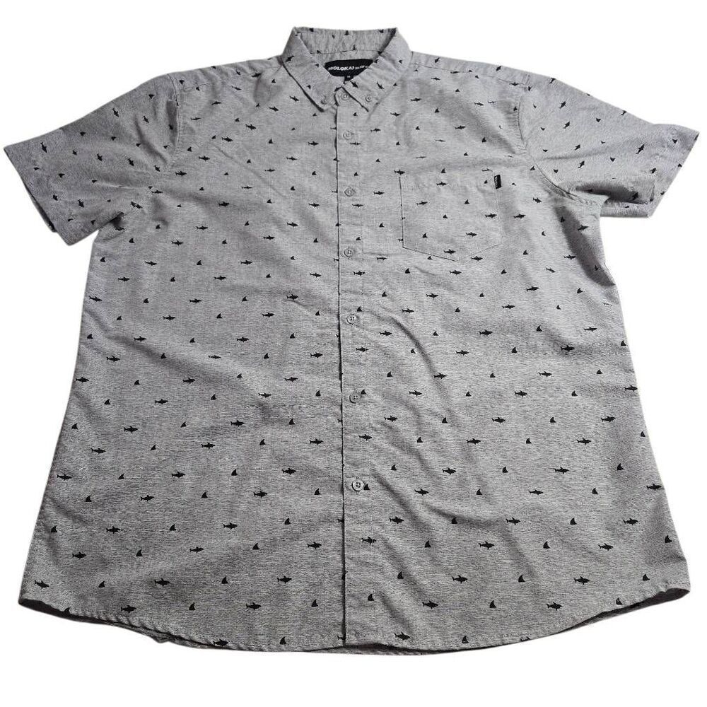 Molokai shark shirt buttondown XL